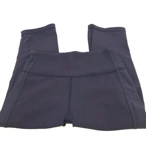 Lululemon Navy Blue High-Waisted Leggings Cropped Size 4.